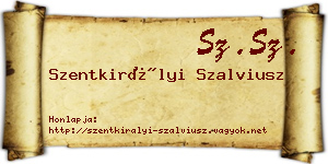 Szentkirályi Szalviusz névjegykártya